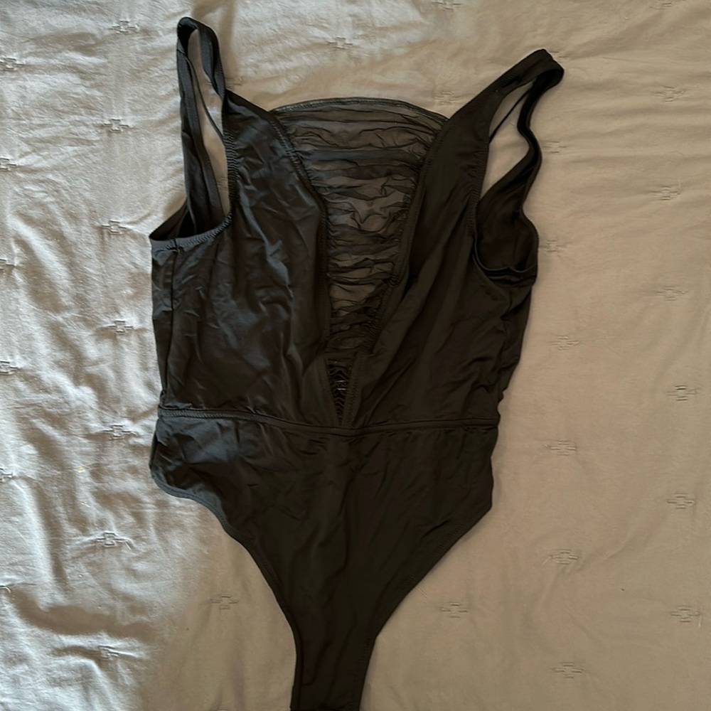 Black lingerie body suit
